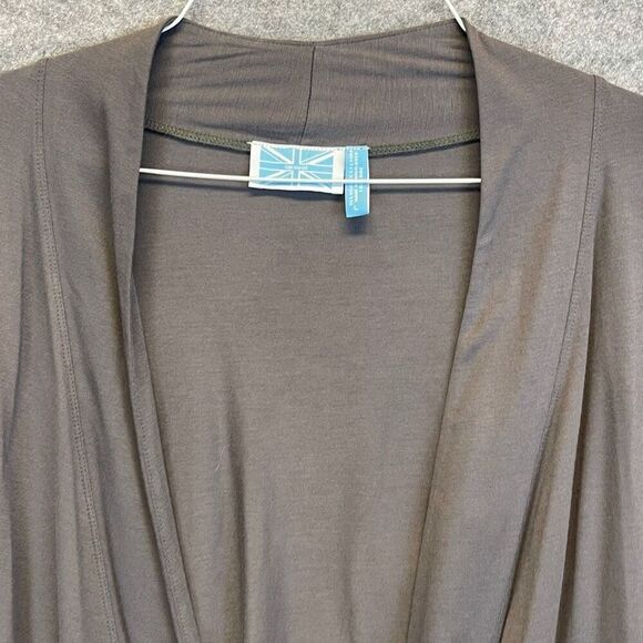 SURVIVAL Cardigan Women's Medium Gray Open Front Lightweight Long Sleeve Drape - Picture 3 of 12